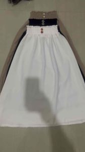 Rok crinkle panjang anak perempuan 4-15 tahun rok kancing anak rok terbaru