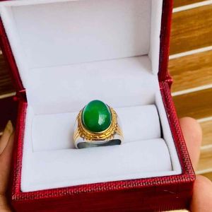 CINCIN BATU CALSEDONE HIJAU GARUT SUPER MEWAH MINIMALIS