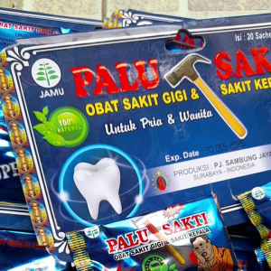 REAL ORIGINAL KAPSUL SAKIT GIGI PALU SAKTI SUPER AMPUH 20 SACHET