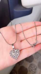 KALUNG TITANIUM SILVER LOVE FULL 45CM ANTI LUNTUR