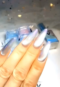 Sơn gel mắt mèo kim cương vàng/bạc Vinimay 15ml