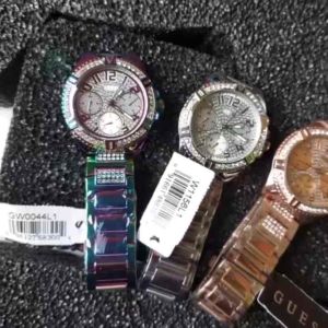 JAM TANGAN WANITA GUESS LADY FRONTIER GW0044L1 / W1156L1 / W1156L2 / W1156L3 CHRONO DAY DATE STAINLESS STEEL ORIGINAL