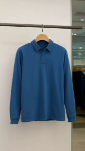 STILVOLL. - Kaos Polo Kerah Lengan Panjang Logo Terkeren Baju Kerah Polo Shirt - Abu