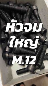 สกรูหัวจมดำ (เกลียวมิล) เหล็กชุบดำ น็อตหัวจมดำ M.12 (เกลียว1.75) (ยาว 20-150มิล) ขายปลีก 5 ตัว พร้อมส่ง!!!