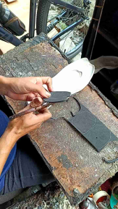 EVA (Ethylene-Vinyl Acetate) plain foam is commonly used for shoe insole black