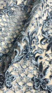 Murah! Kain tulle bordir motif terbaru bahan kebaya