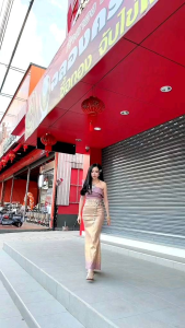 ผ้าถุงทรงหางปลา ลายไทยพิกุลเล็ก ผ้าถุงลายพิกุล ผ้าถุงลายพิกุลเล็ก ผ้าถุงลายพิกุล ผู้หญิง - Lazada