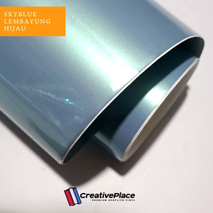 sticker skotlet motor skyblue lembayung hijau premium / scotlite biru muda lembayung / skotlet biru langit lembayung