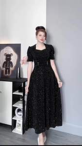 M234 Đầm Đi Tiệc Dáng Dài Sang Trọng Có Co Giãn Thoải Mái