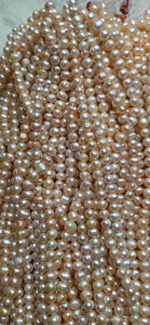 💖 26. ไข่มูกแท้ 💯% (Freshwater Pearl) ขนาด 5-5.6 มิล (ไม่มีตาขอ) ยาว 12 นิ้น 💖 สินค้า ส่ง จริง