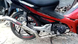 WAVE 100 RUSI 110SYM 110 DAENG OPEN PIPE 51 MM TIP WITH FREE SILENCER