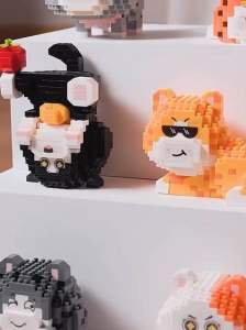 พร้อมส่งในไทย 🚚 ตัวต่อนาโนไซส์ L Cute Cat A612 - A617 - Lucky Cat