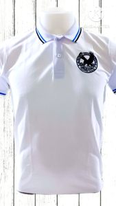 Fraternal Order of Eagles White Polo Shirt with Lining Embroidered Logo