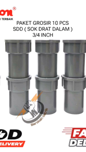 ( 10 PCS ) PRALON SDD SOK DRAT DALAM PVC 3/4 INCH/SDD 3/4" FAUCET SOCKET  MEREK PRALON/SOK PVC DRAT.