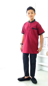 Setelan Baju Muslim Anak Laki-laki Set Koko Putih Adam Minidholpin