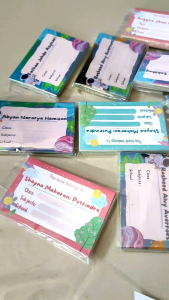 Stiker Nama untuk buku pelajaran isi 36pcs motif cowok