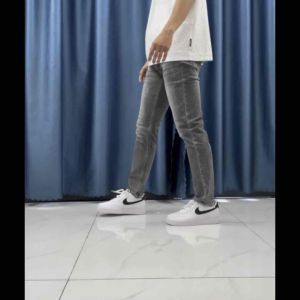 Quần Jean Nam Big size màu xám đen Rách Gối Hàng Cao Cấp Xuất Khẩu ôm côn co giãn thoải mái