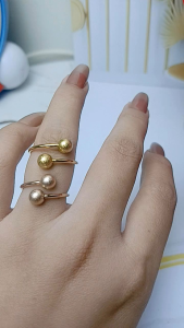 Cincin titanium wanita motif Boba terbaru tidak karat tidak menghitam garansi real pict 100% Cincin fashion wanita motif boba pasir