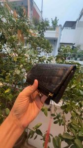 Ví 2hand dài nữ da dập vân cá.sấu của Nhật chưa sử dụng còn tag -T226