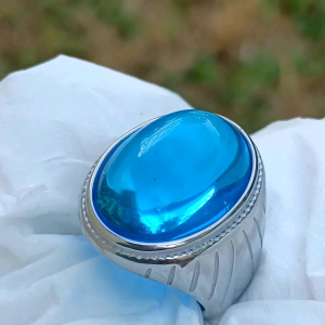 CINCIN BATU BLUE TOPAS KRISTAL TOP QUALITY