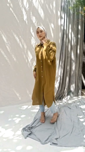 DRESS OVERSIZE POLO LINEN ATASAN WANITA TERBARU DAN TERMURAH