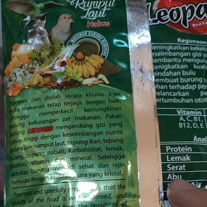 Pakan Burung Kicau Leopard Rumput Laut Halus