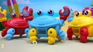 Mainan Kepiting LED Musik Edukatif Anak Cute Crab Nyala Musik Bersuara Berjalan / Mainan Anak Hewan Crab Nyala Musik Bersuara Berjalan
