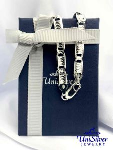 Unisilver 925 Sterling Mens Bracelet (MBH43-031085)