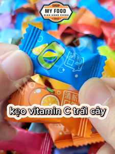250g Kẹo Ngậm Trái Cây Mix Vị Không Đường Vitamin C Thơm Miệng Mát Lạnh