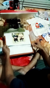 Kaos Anak Set Topi bahan cattunsize MLXLXL