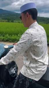 Kemko Pria Kemeja Koko Sultan Brokat Bordir Baju Takwa Pria Muslim Dewasa Lengan Panjang Terbaru