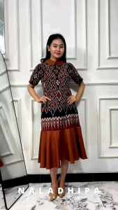 NALADHIPA Dress Tenun (Hikari Dress) Dress Tenun Premium - Dress Tenun Ethnic