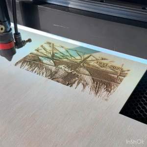 Engraving portrait Photo Family Photo with real wood frame and glass