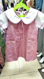 CHEACKERED DRESS RED SCHOOL UNIFORMS FOR DAYCARE 2-6YRS OLD
