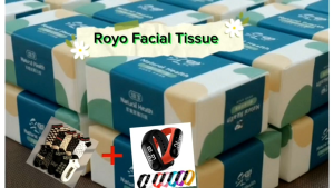 Royo Panda Facial Tissues (BUY 60 PACKS GET 1 PAIR SOCK + LED WATCH ) 115*175 mm 5 Layers 300 Sheets Soft Pastel Teal Green Everyday Use Gentle & Comfortable The soft-pack design makes it easy to place on tables desks or carry in a bag.Silky