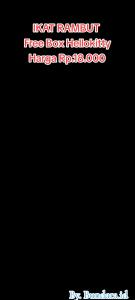 Bundara Ra-877 Free box Hellokitty Korean style ikat rambut anak isi +/- 100 pcs Rainbow