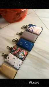 Dompet Gantungan Kunci Kendaraan Dompet SIM STNK E-TOLL Motif Premium