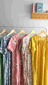 NIQI AZURA Daster Fuji Kerut Dada Rayon Motif Premium Kekinian Daster Wanita Home Dress Baju Tidur Piyama Dress