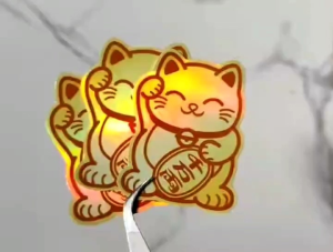 Lucky Charm Sticker - Maneki Neko Wealth Money Cat For wallet or CP Sticker (10pcs per Pack)