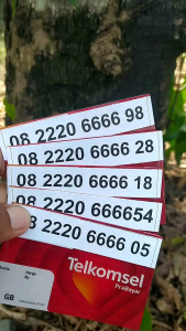 Nomor cantik telkomsel prabayar kartu simpati loop as triple kuwarter 2220 6666 98 18 28 05 54