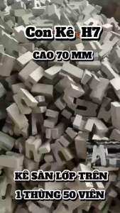 Con Kê Bê Tông H7 (Cao 70mm) – 1 Thùng 50 Viên | Kê Thép Sàn Lớp Trên | Sàn Dày 11–12cm