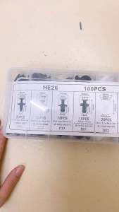 100pcs Clip Trim Kit Car Push Pin Rivet Bumper Door Panel Retainer Assortment toyota honda Perodua proton wira saga vios