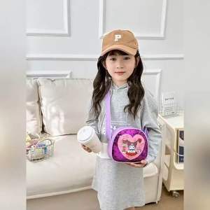 Kids Fashion Bag Cute Cartoon Kuromi Sling Crossbody