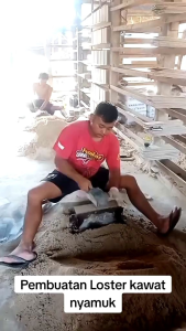 Roster beton ram kawat  anti nyamuk Varian motif Hiasan dinding  Warna putih abu Lubang angin modern