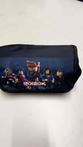 Roblox Double Layer Large Capacity Polyester Student Pencil Case Bag