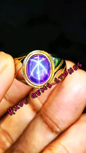 CINCIN BATU AMERICAN PURPLE STAR 6 PERFECKT di JAMIN ORIGINAL