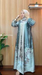 Gamis Silk Premium Grade A Motif Terbaru Elegan Mewah