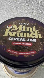 160g Konu Mini Crunch Cereal Jar Cookies n Cream, Matcha Rainbow Choco Glazed, and White Choco Glazed