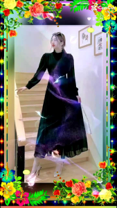 TM 9095 Dress Sharline Turtle Neck Import