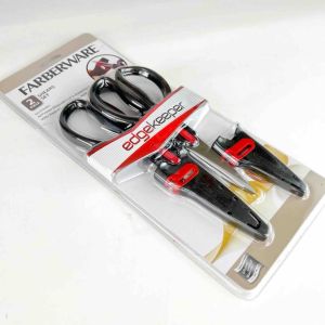Farberware All-Purpose & Utility Shears Scissors with Edgekeeper Sheaths Sharpening Sleeve Set of 2